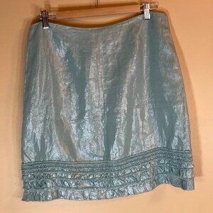 #82 Tommy Bahama Linen Skirt, Mint Green, Size 10